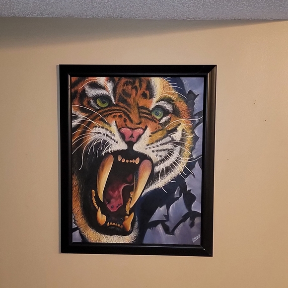 BEAUTIFUL VINTAGE OIL ON CANVAS PAINTING SIGNED BY ANNA 25X31 " FRAMED - Picture 10 of 12